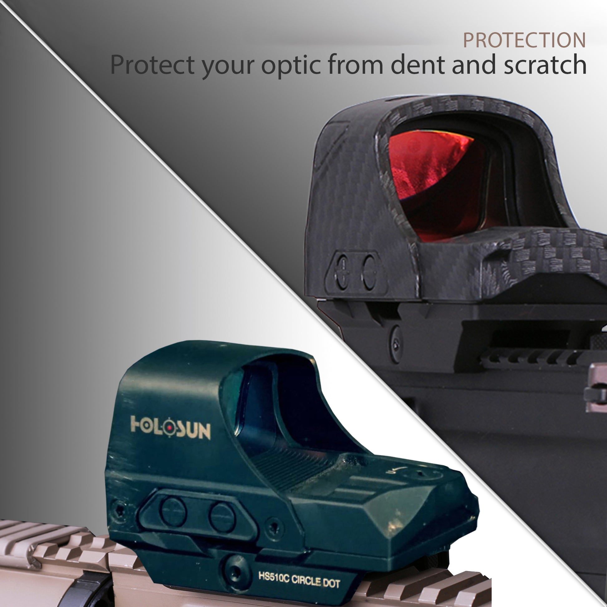 OpticGard Scope Cover for Holosun® 510C - OpticGard® Protection Comparison