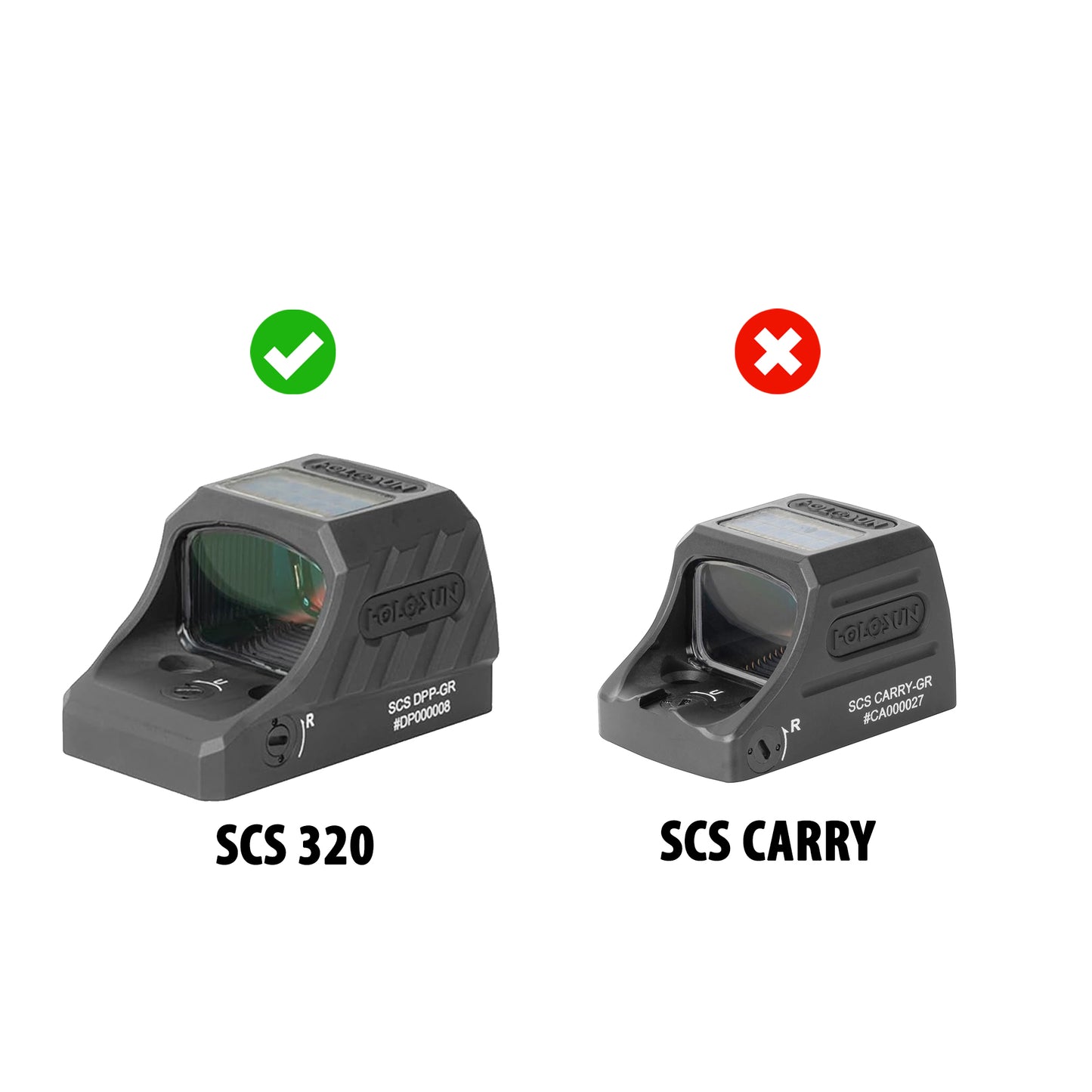 Optic Scope Cover SCS Comparison for Holosun® SCS 320