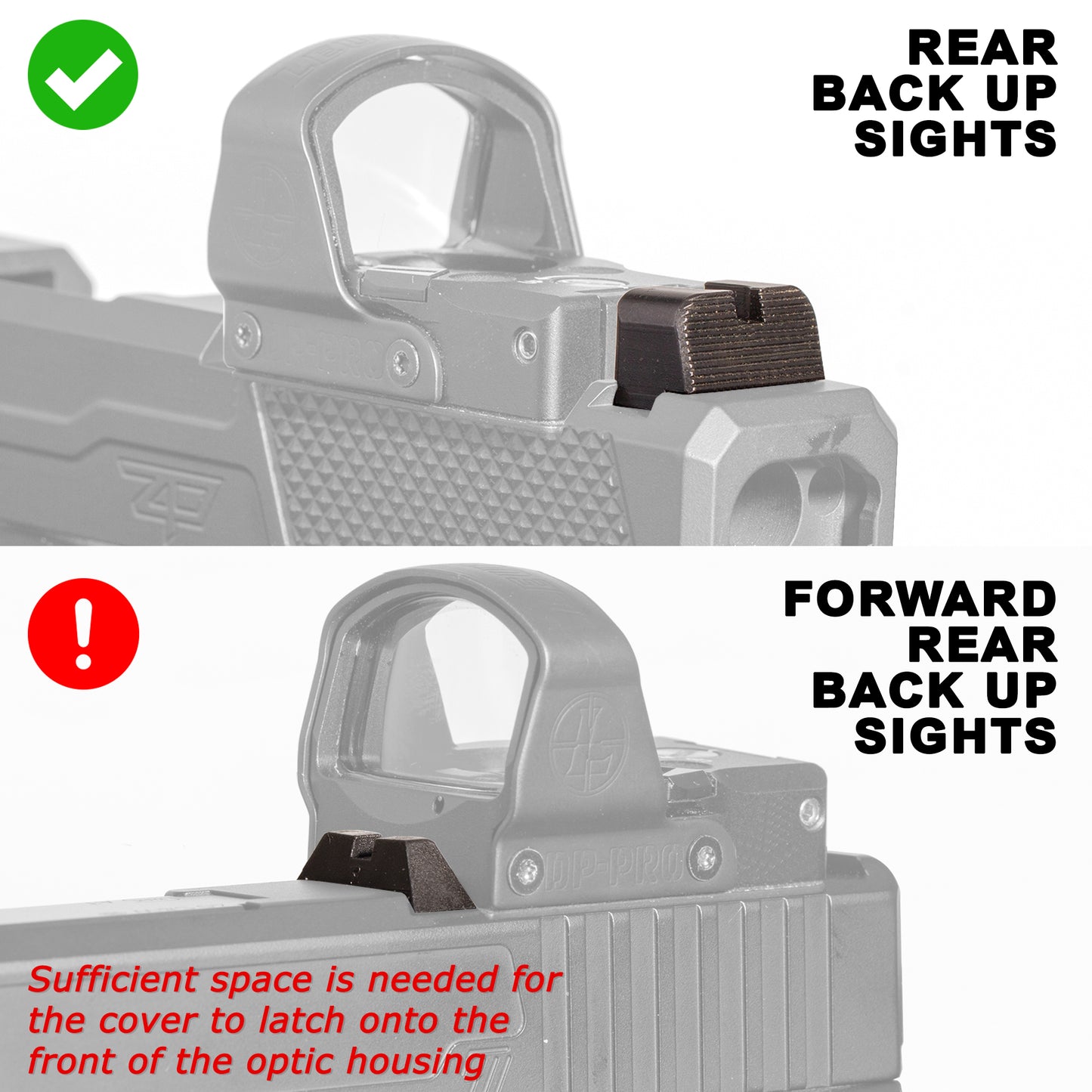 Leupold ® Delta Point Pro Scope Cover Backup Sight Compatibility
