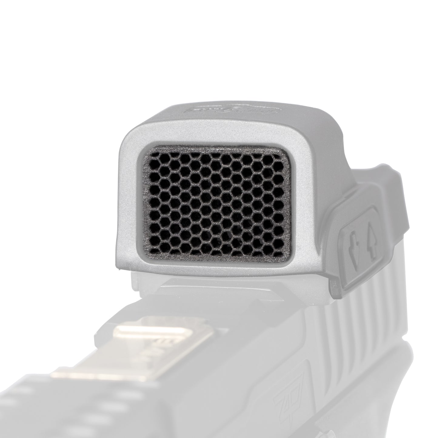 Optic Scope Cover with GlareGard Killflash Lens Installed for Eotech® EFLX - Close up