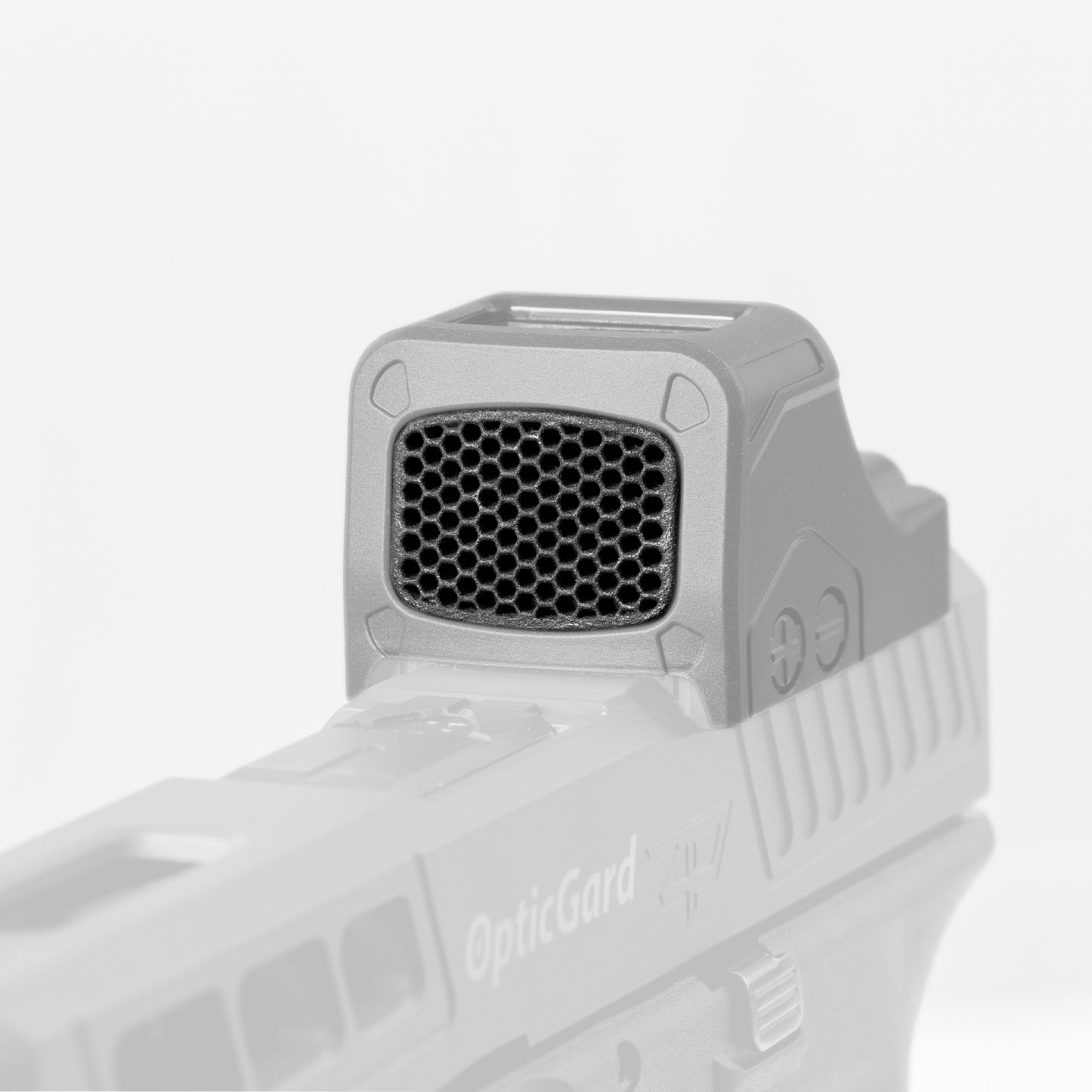 Optic Scope Cover with GlareGard Killflash Lens Installed for Holosun® 508T - Close up