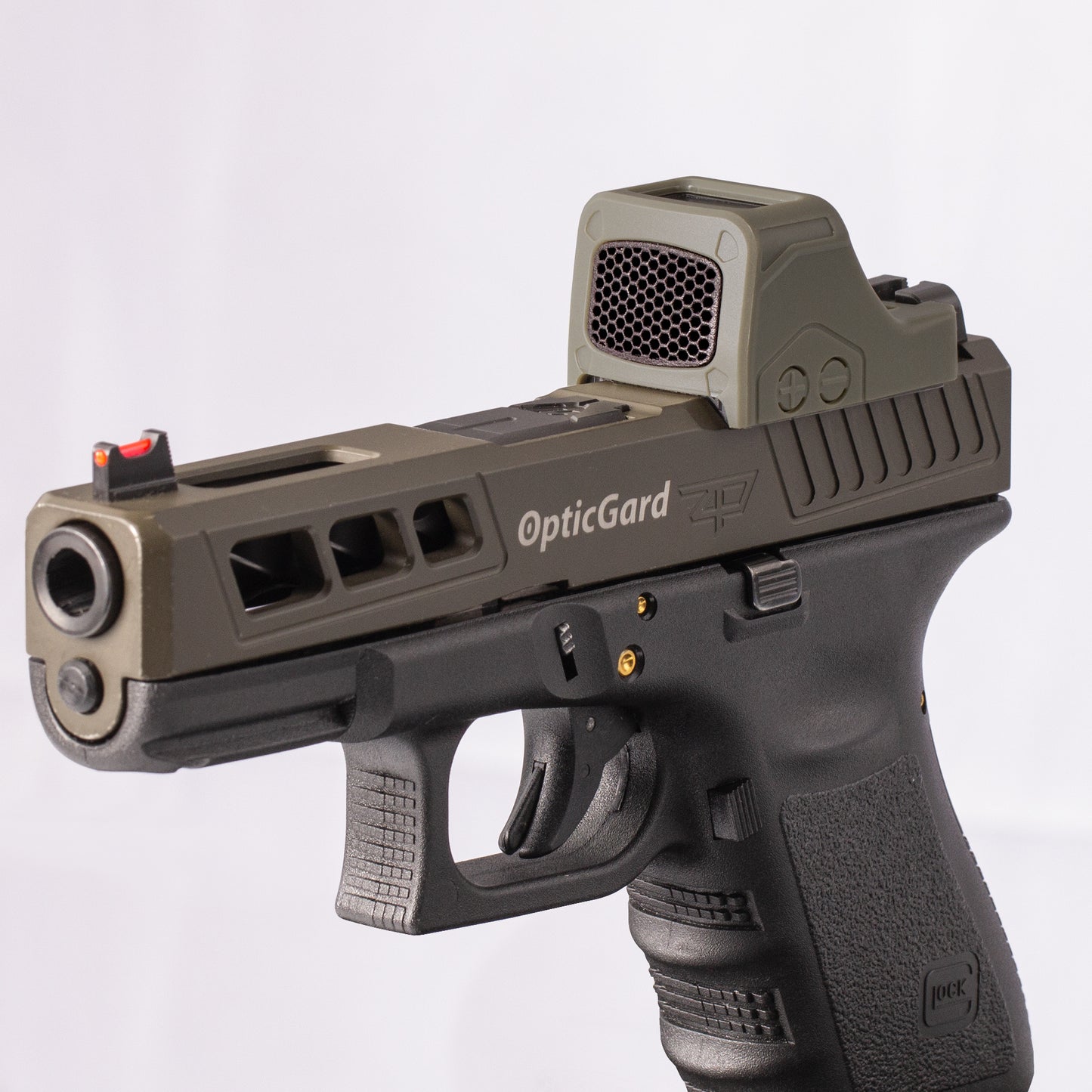 OD Green Optic Scope Cover with GlareGard Killflash Lens Installed for Holosun® 508T