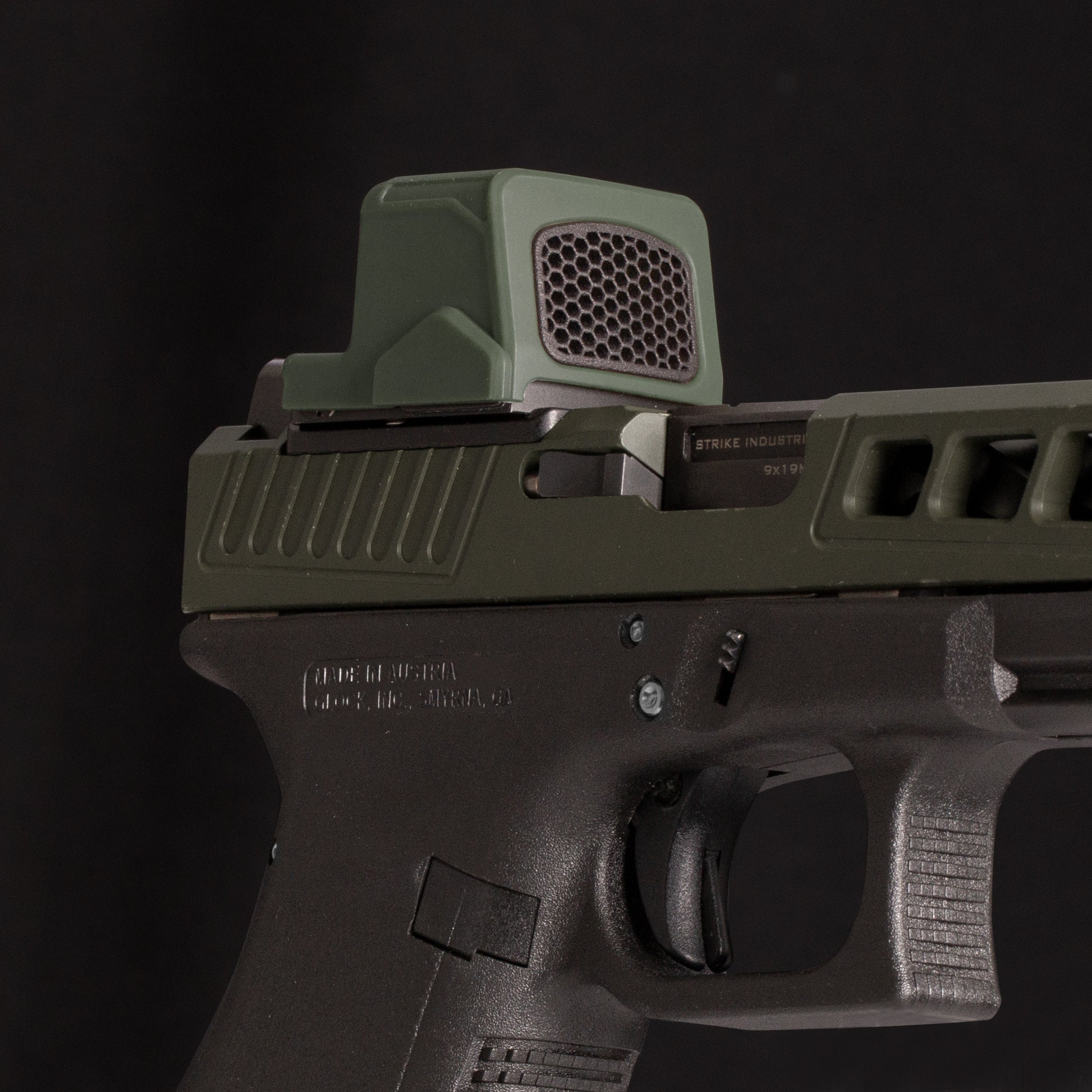OD Green Optic Scope Cover with GlareGard Killflash Anti-Reflective Lens Lens Installed for Holosun® EPS