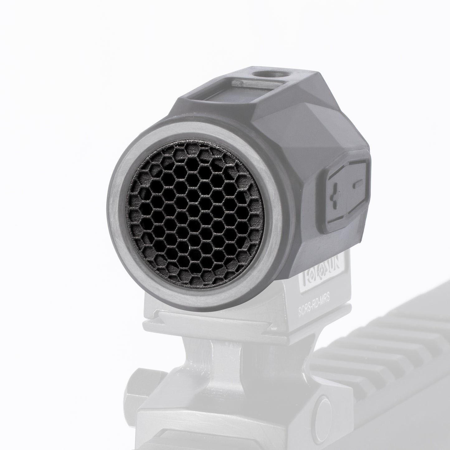 Optic Scope Cover with GlareGard Killflash Lens Installed for Holosun® SCRS - Close Up