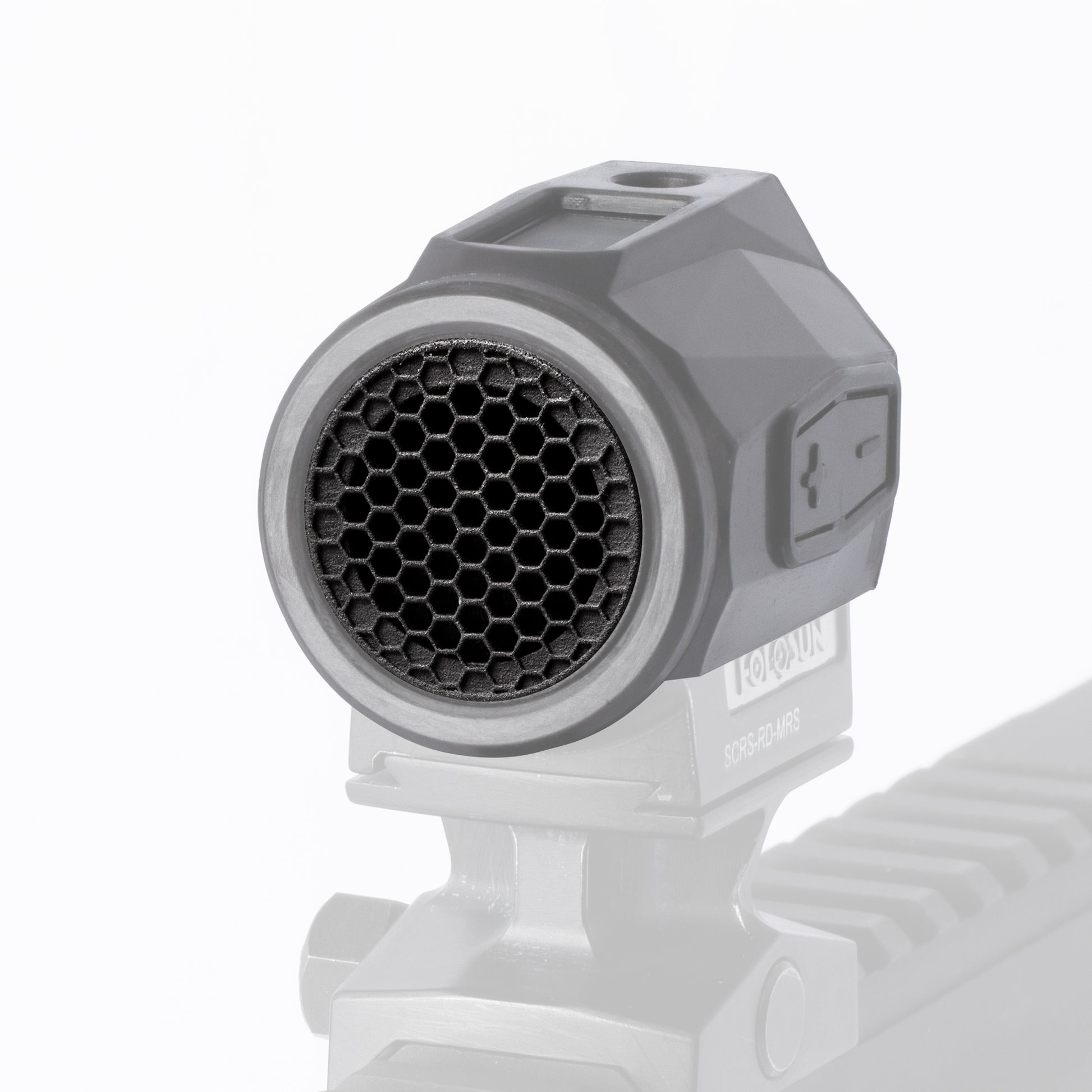Optic Scope Cover with GlareGard Killflash Lens Installed for Holosun® SCRS - Close Up