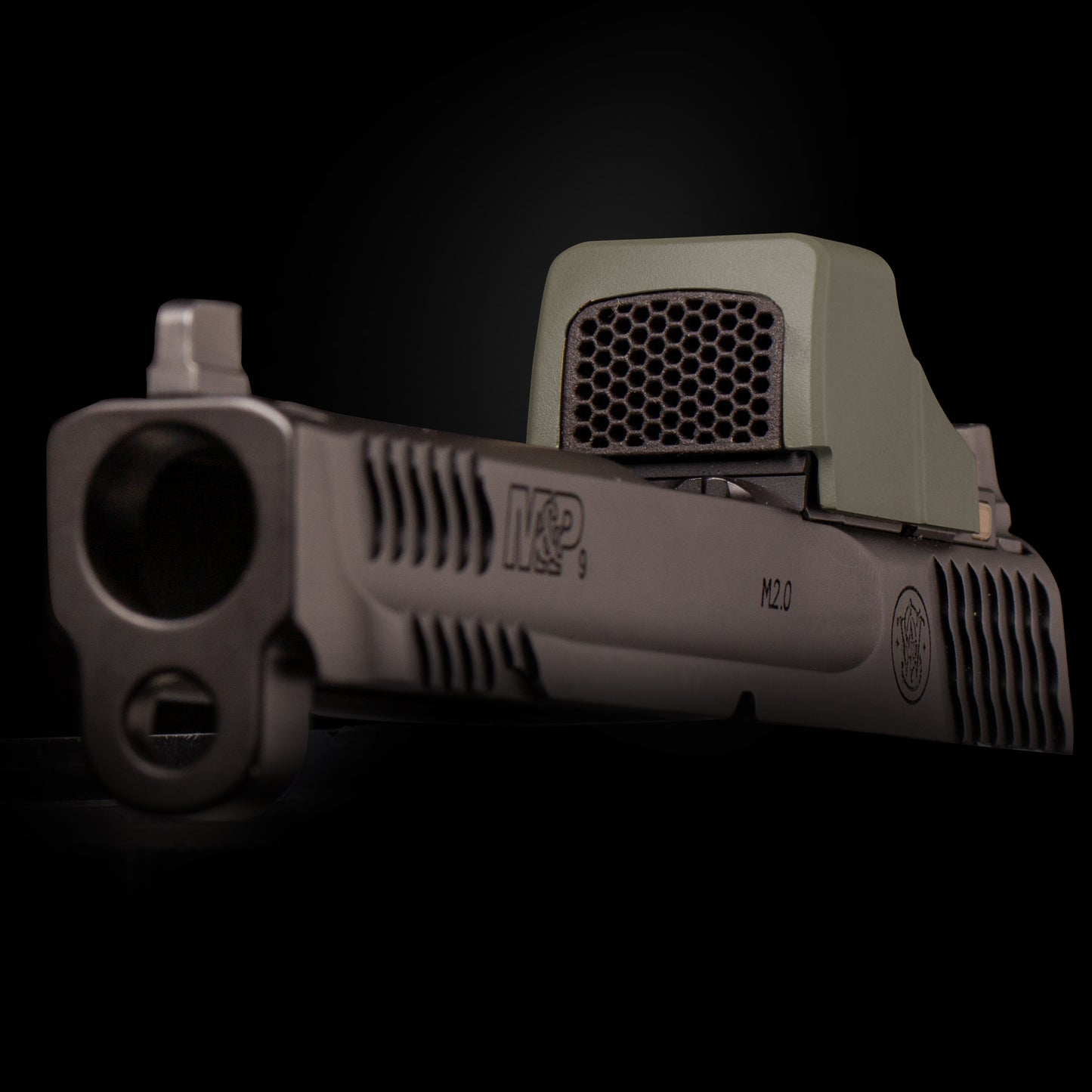 OD Green Optic Scope Cover with GlareGard Killflash Anti-Reflective Lens Installed for Holosun® SCS MP2