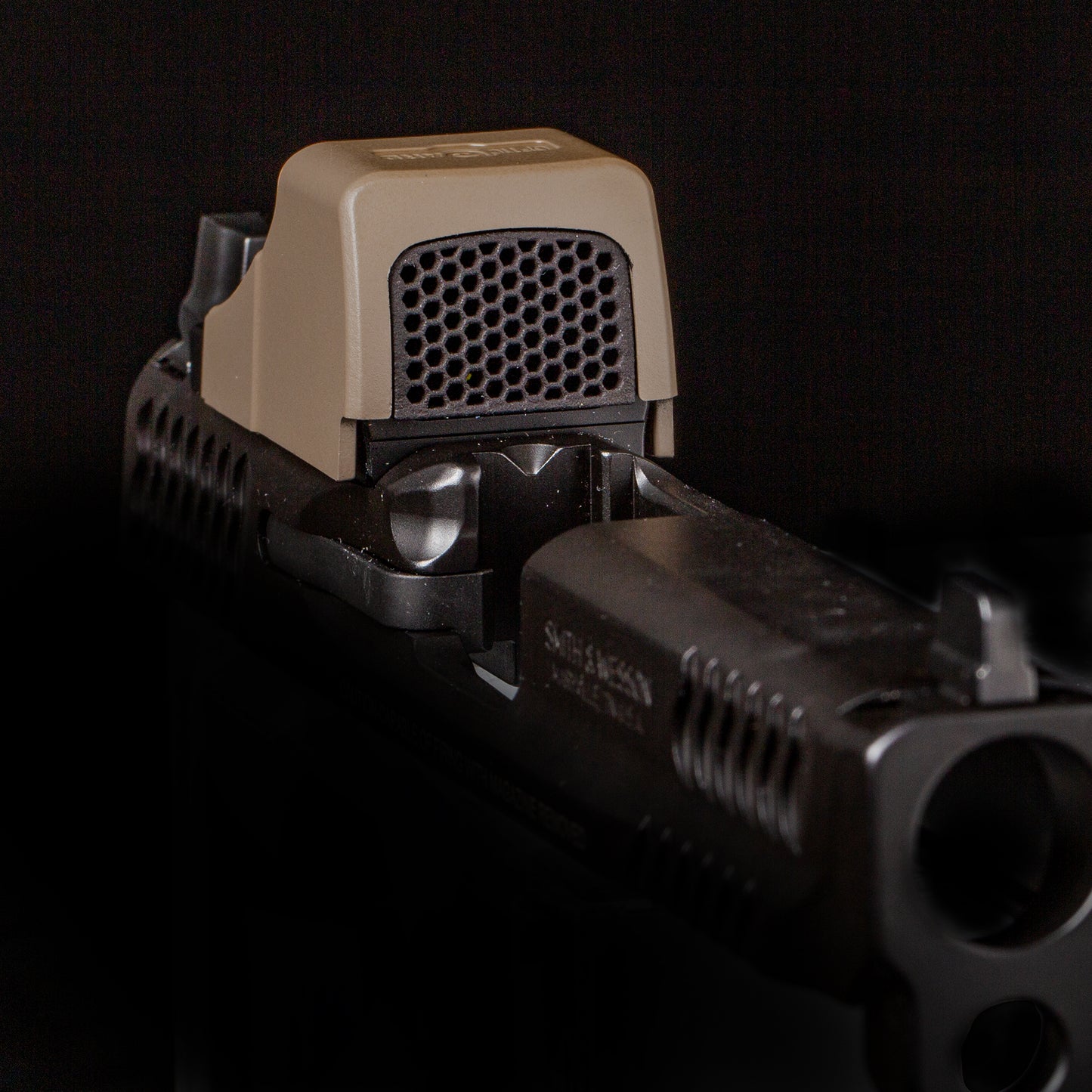 FDE Optic Scope Cover with GlareGard Killflash Anti-Reflective Lens Installed for Holosun® SCS MP2