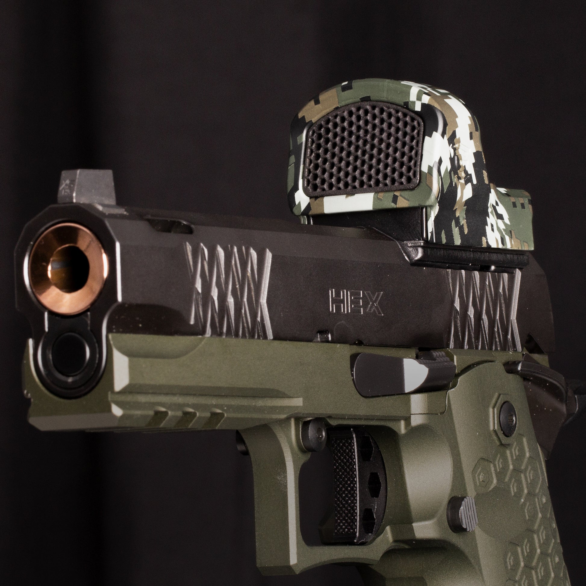 OD Green Camo Optic Scope Cover with GlareGard Killflash Lens Installed for Leupold® Deltapoint Pro