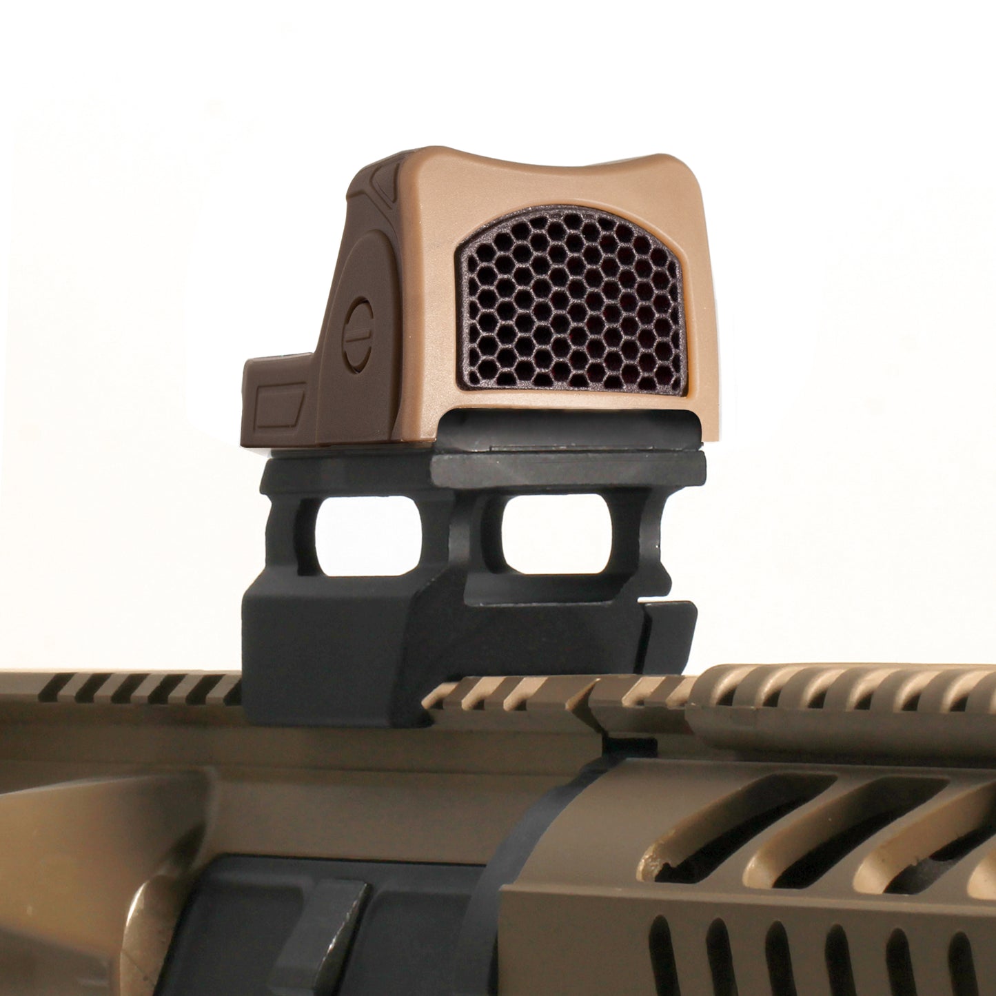 FDE Optic Scope Cover with GlareGard Killflash Lens Installed for Trijicon® RMR