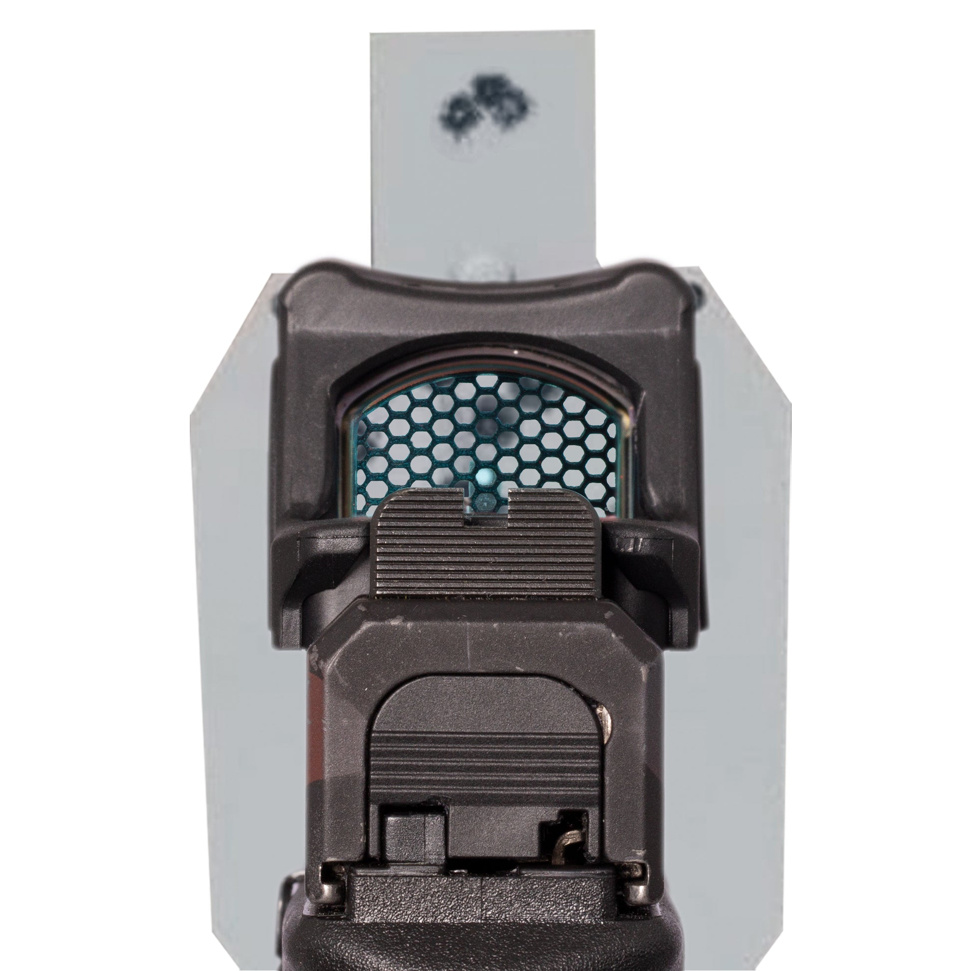 FDE Optic Scope Cover with GlareGard Killflash Lens Installed for Trijicon® RMR - Rear View