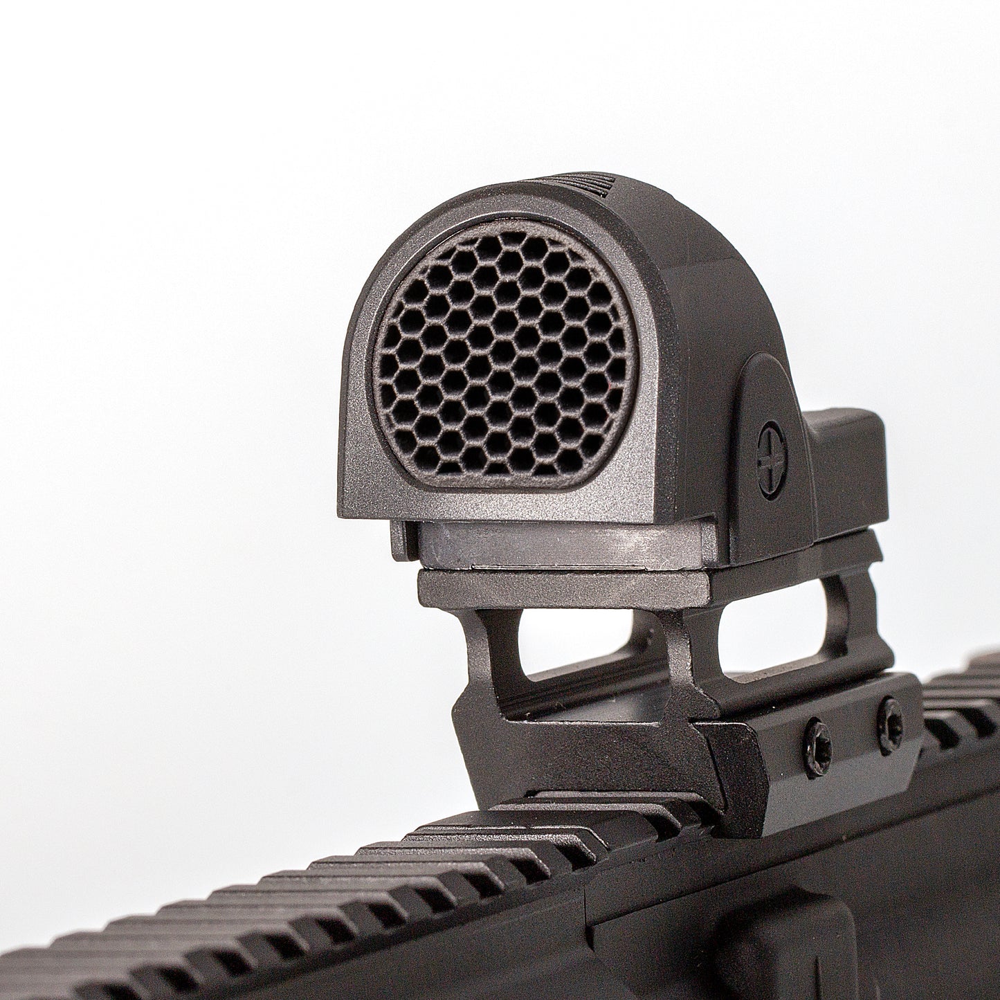 Black Optic Scope Cover with GlareGard Killflash Lens Installed for Trijicon® SRO