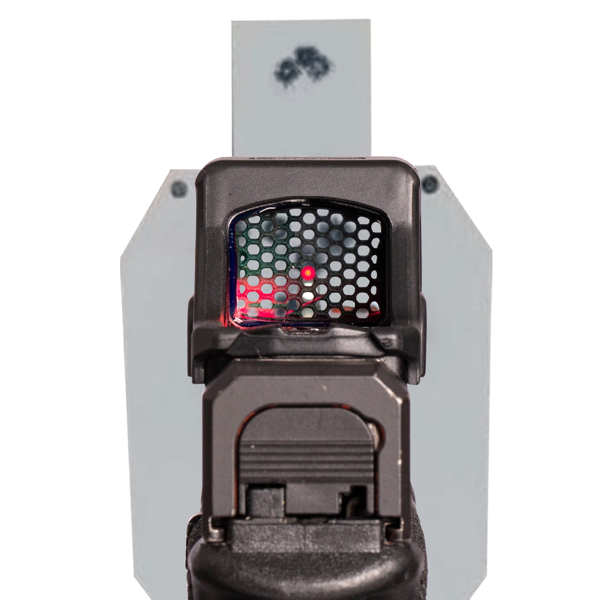 Black Optic Scope Cover with GlareGard Killflash Lens Installed for Vortex® Defender CCW