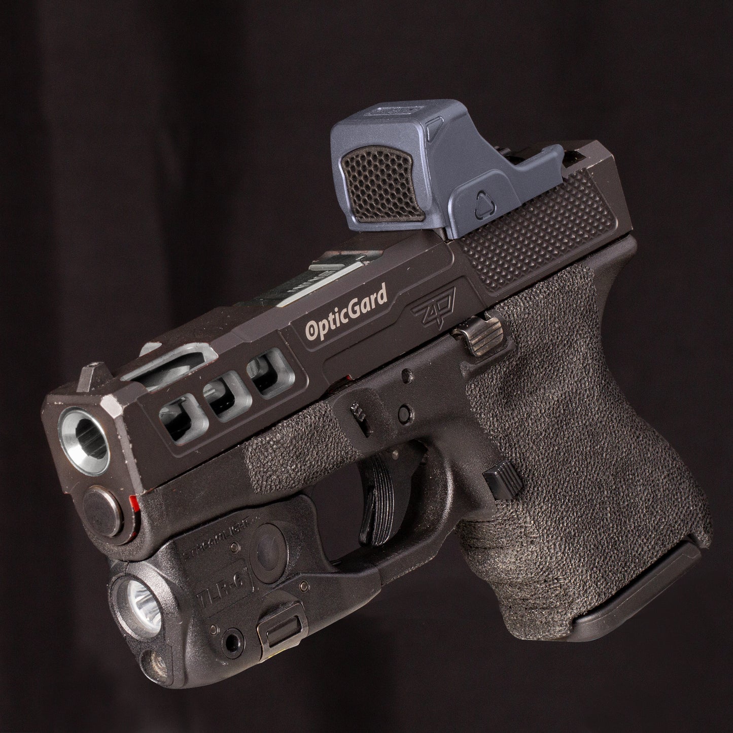 Black Optic Scope Cover with GlareGard Killflash Lens Installed for Vortex® Defender CCW