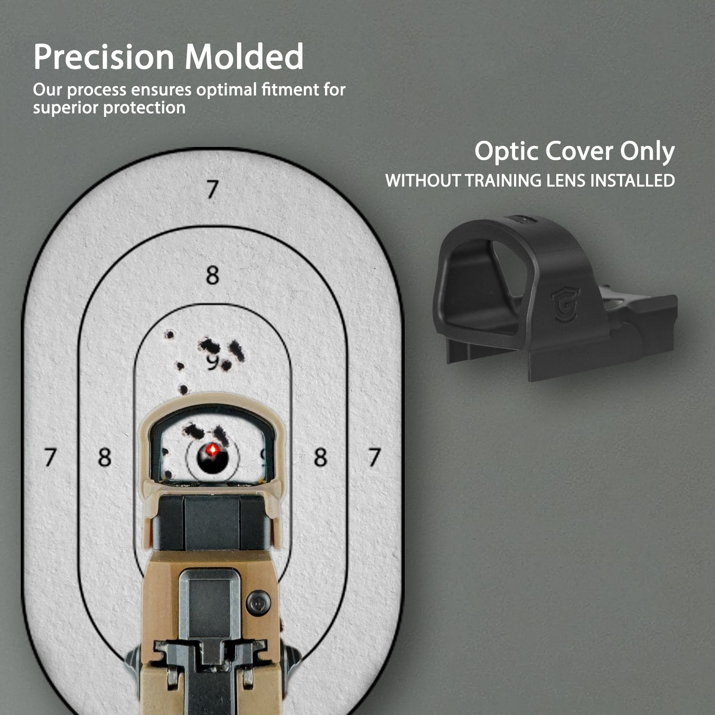 FDE OpticGard Scope Cover for Leupold® Deltapoint Pro - Rear View Without Training Lens Installed