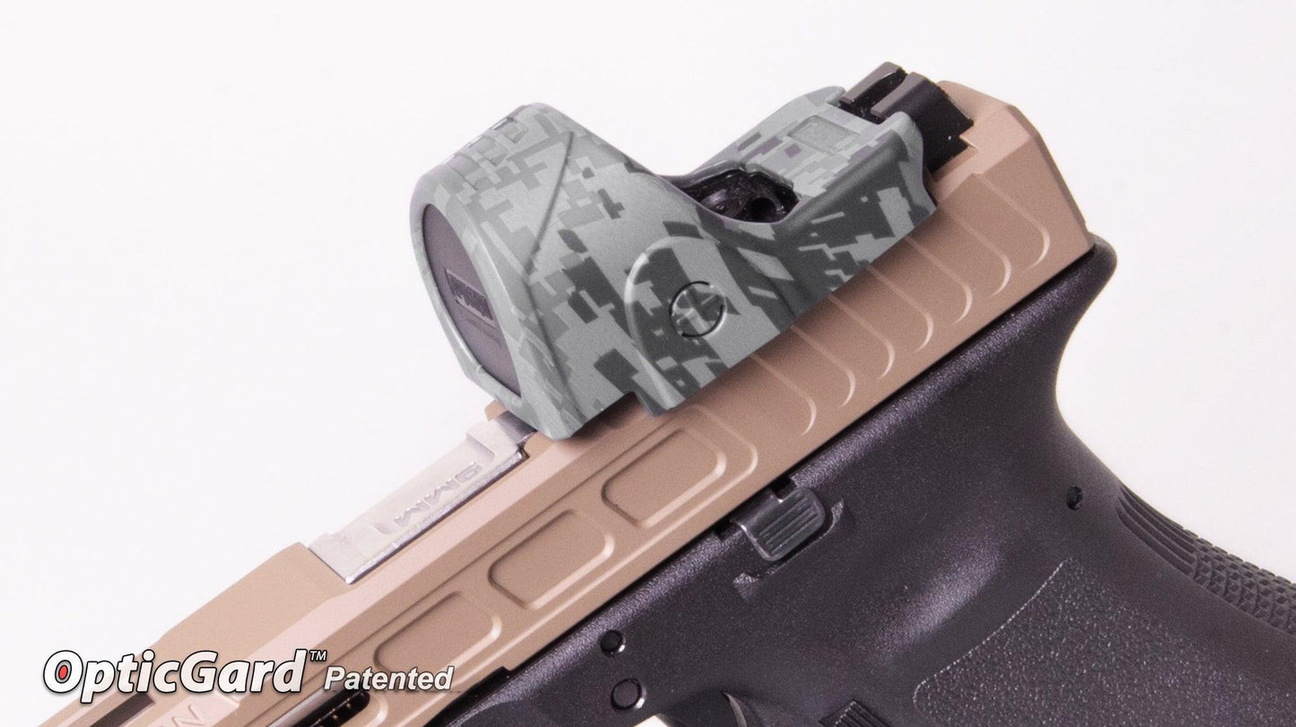 Trijicon SRO Scope Cover Gunmetal Gray Camo by OpticGard