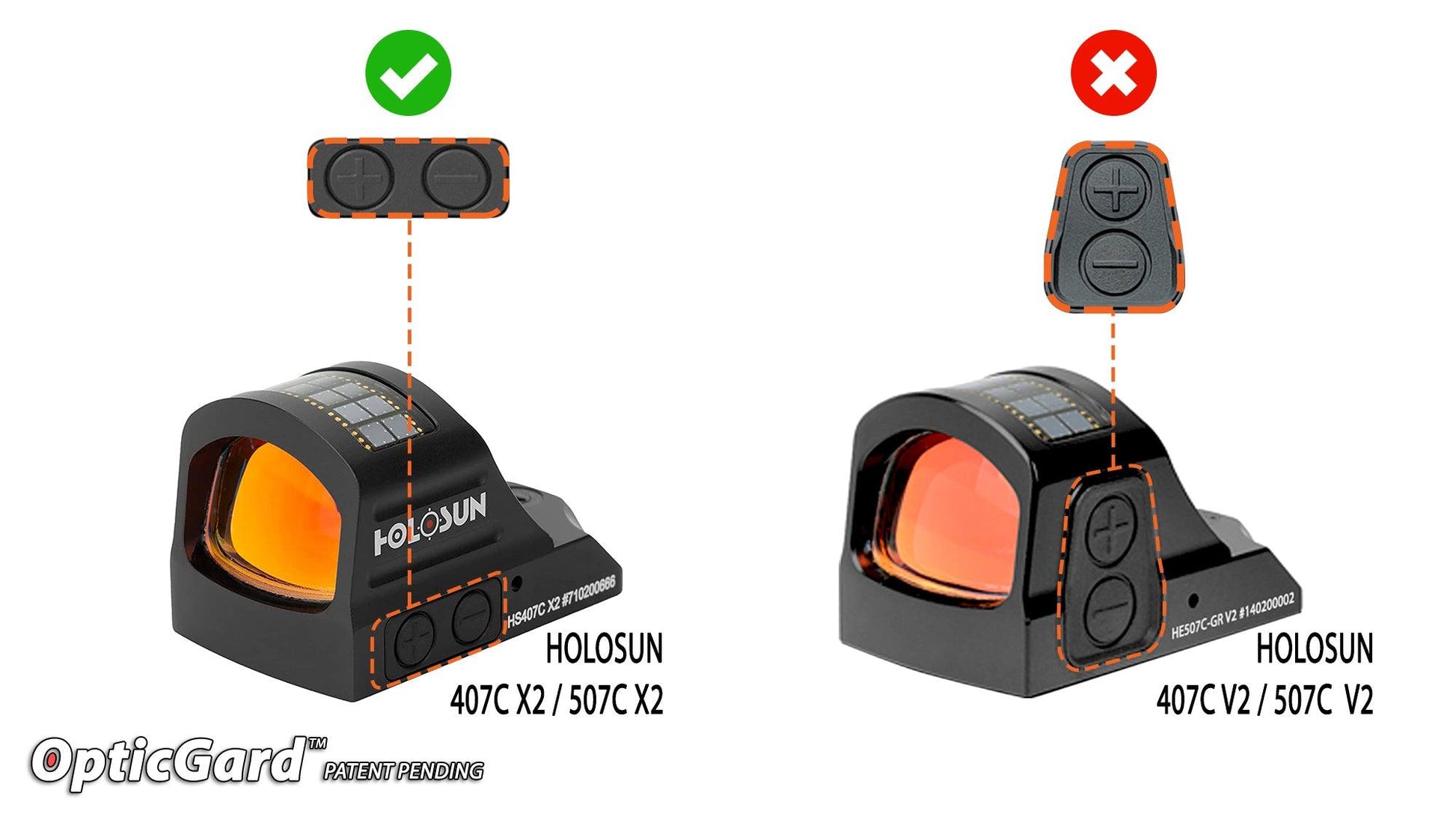 OpticGard Scope Cover for Holosun® 507C-X2/407C-X2 - OpticGard™