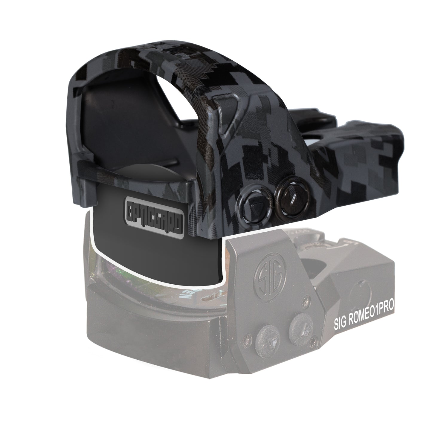 OpticGard Scope Cover for SIG Romeo1Pro Gunmetal Gray Camo Cover