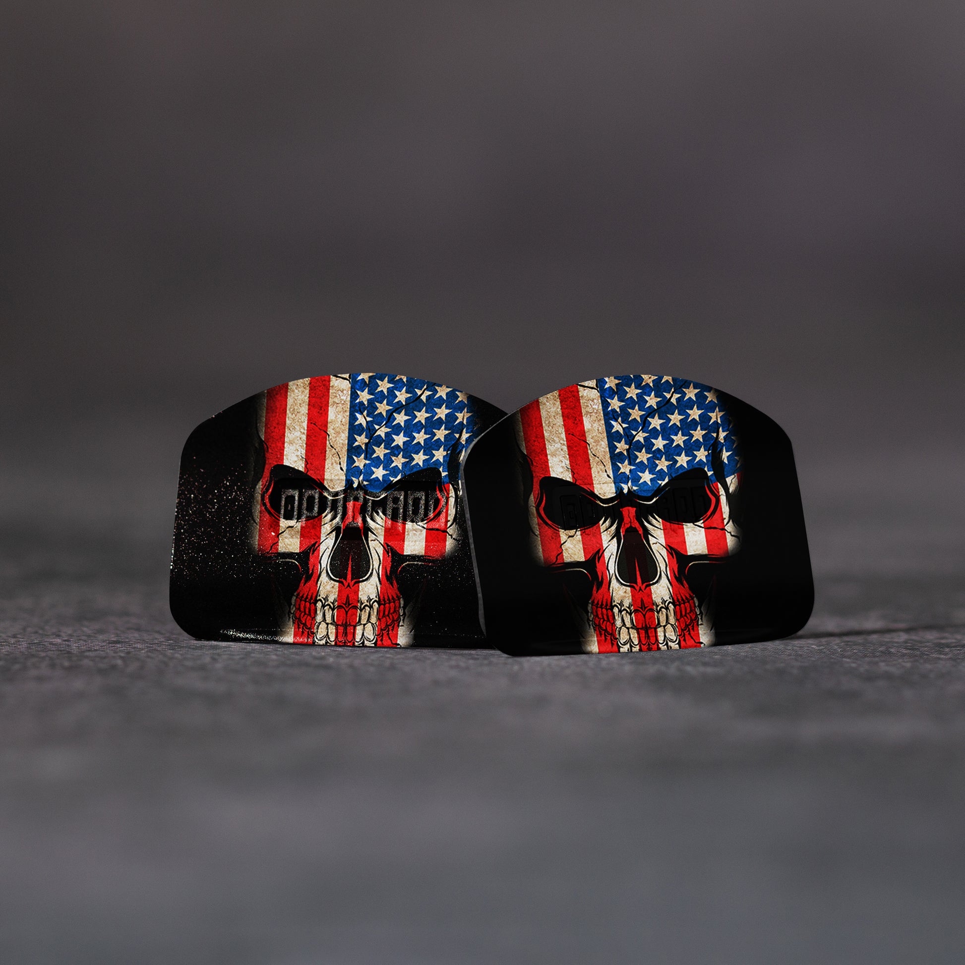 OpticGard Training Lens for Leupold® Deltapoint Pro US Flag Skull Second Design