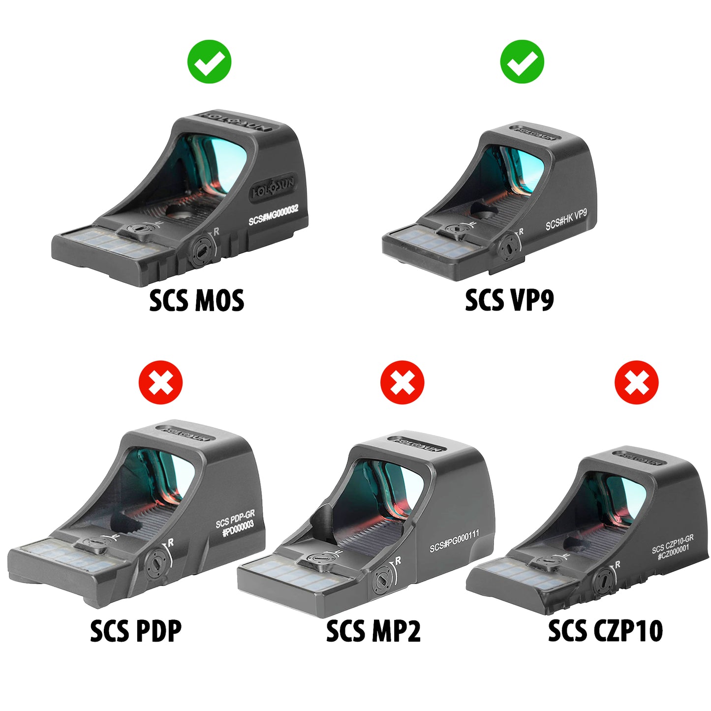OpticGard Training Lens for Holosun® SCS MOS/VP9 - 2 Pack