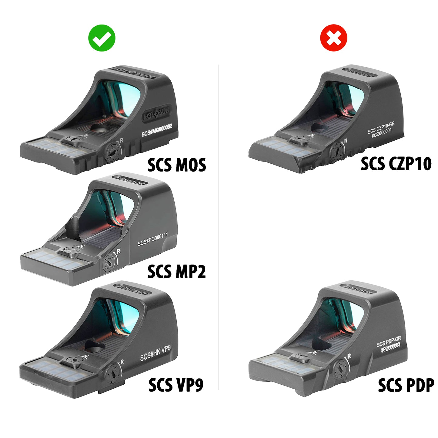 GlareGard® Anti-Reflective Lens for Holosun® SCS MOS/VP9/MP2