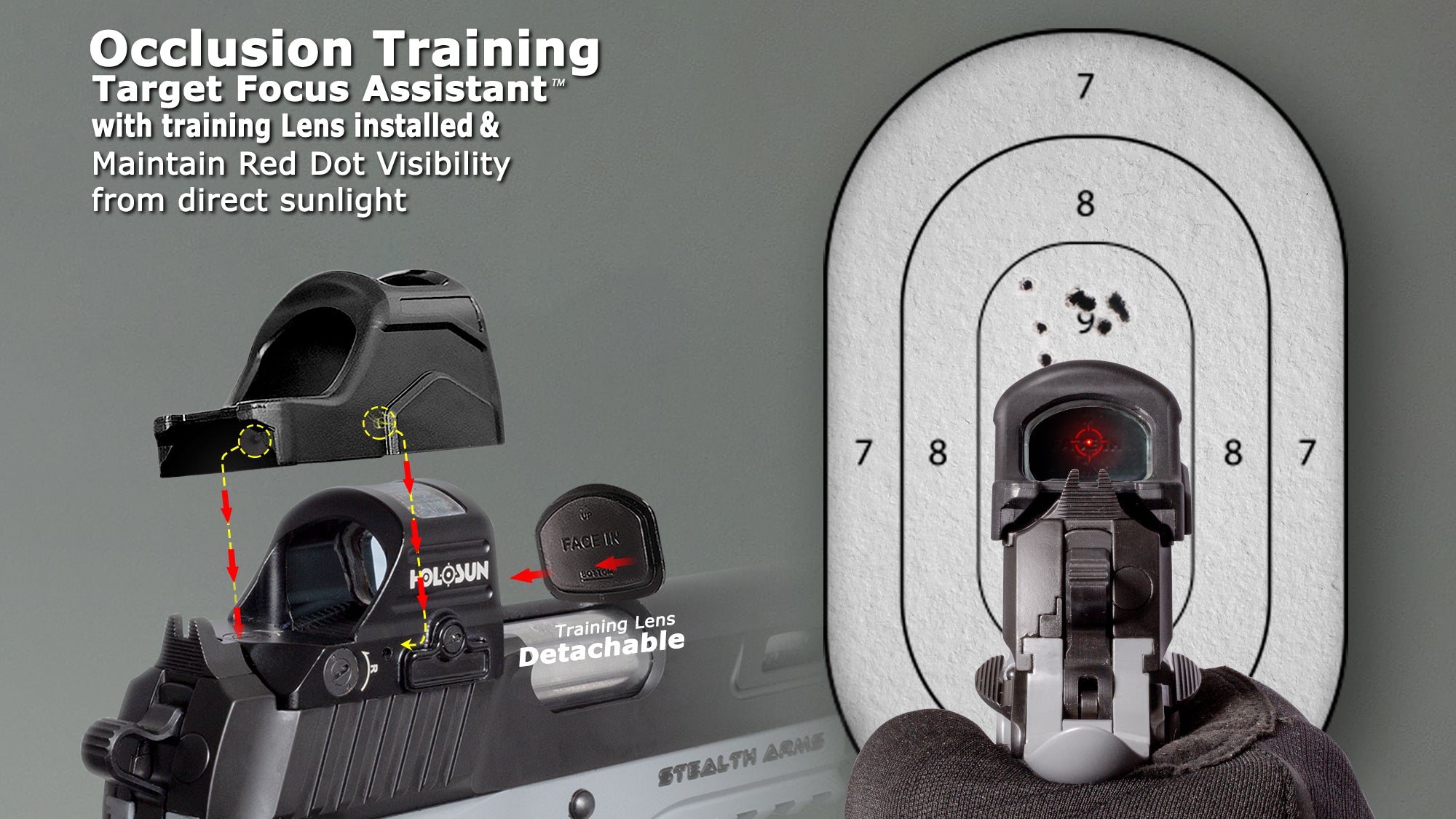 Occlusion Training Demonstration with Holosun® 507C Cover with Training Lens Installed