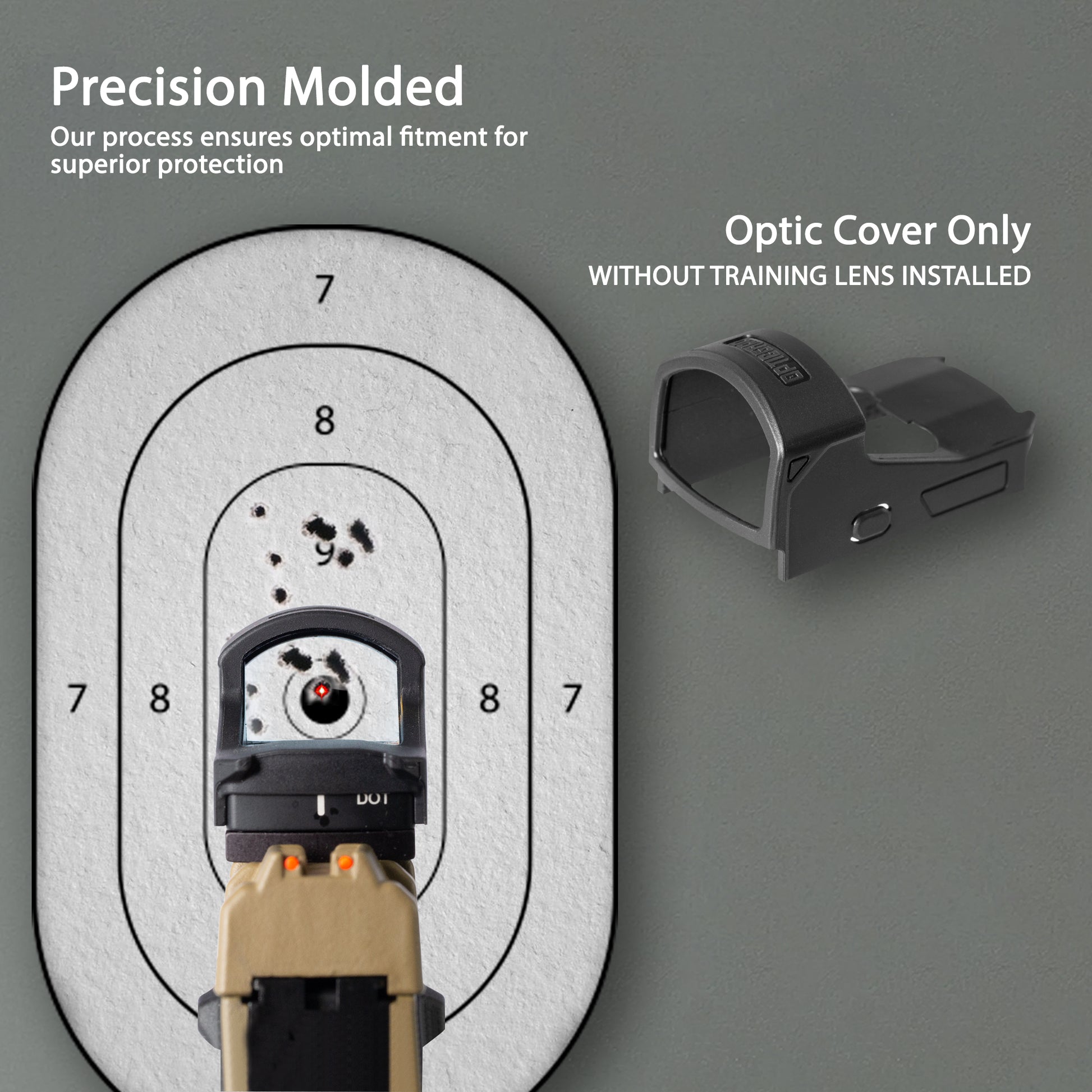 Black OpticGard Scope Cover for Burris® FastFire3 - Rear View Without Training Lens Installed