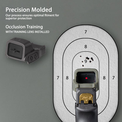 OD Green OpticGard Scope Cover for Eotech® EFLX - Rear View with Training Lens Installed for Occlusion Training