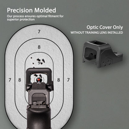 Black OpticGard Scope Cover for Holosun® 508T - Rear View Without Training Lens Installed