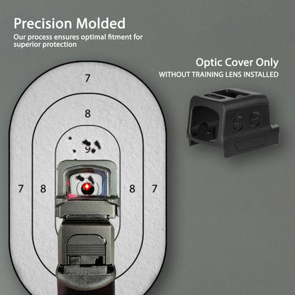 Black OpticGard Scope Cover for Holosun® 509T - Rear View Without Training Lens Installed