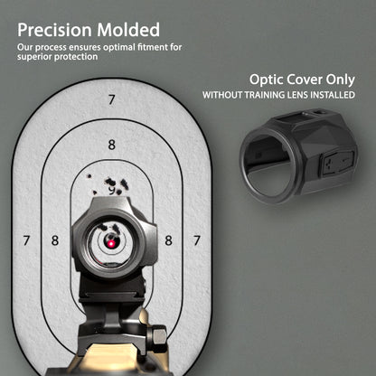 Black OpticGard Scope Cover for Holosun® SCRS - Rear View Without Training Lens Installed