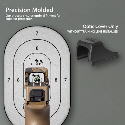 FDE Camo OpticGard Scope Cover for Holosun® SCS MOS - Rear View Without Training Lens Installed