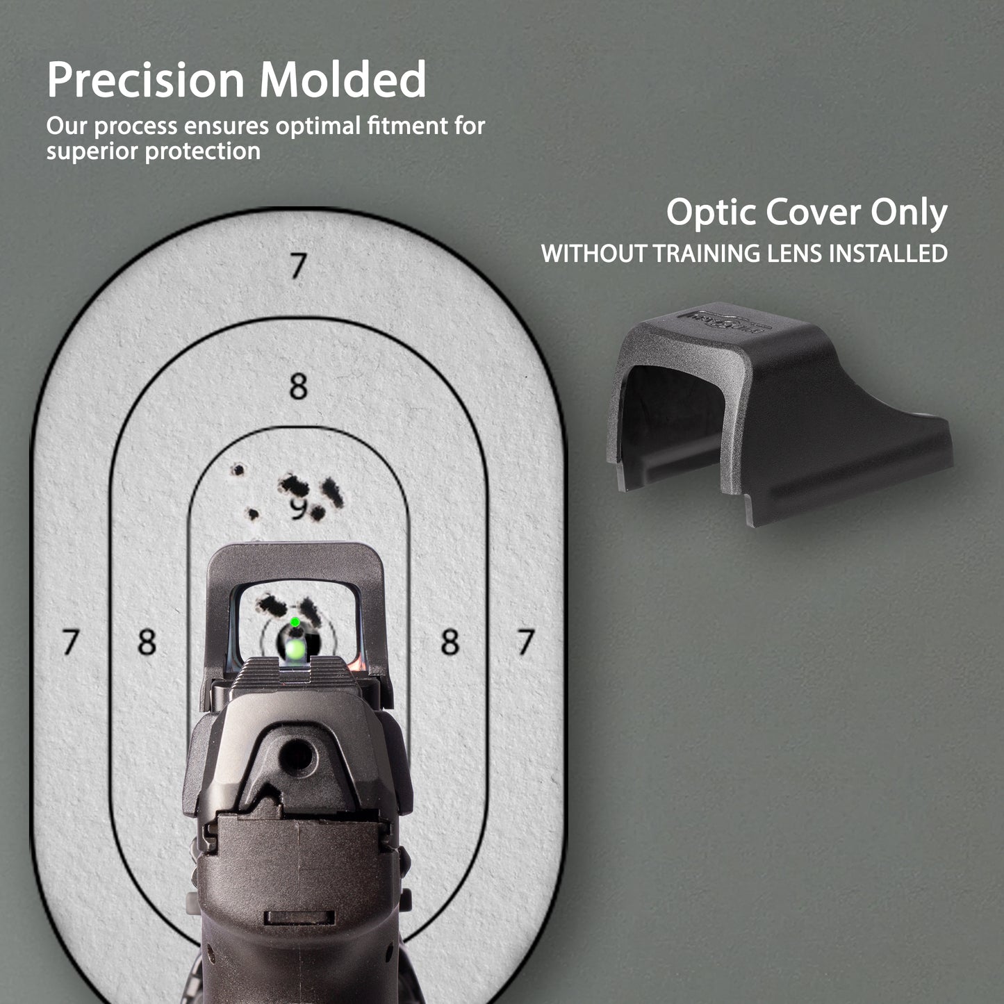 OpticGard Scope Cover Rear View Without Training Lens for Holosun® SCS VP9 Black