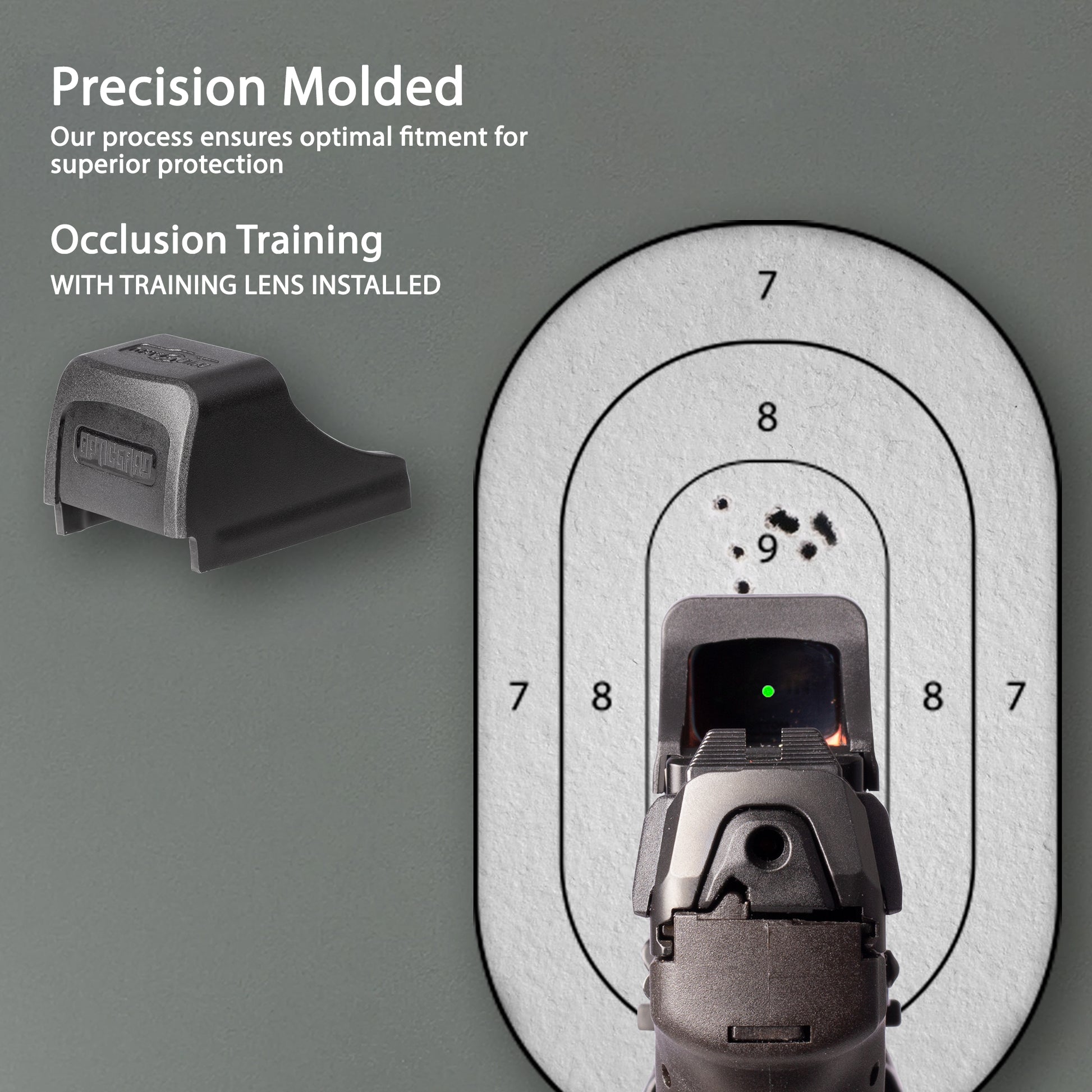 OpticGard Scope Cover RearView with Training Lens for Holosun® SCS VP9 Black