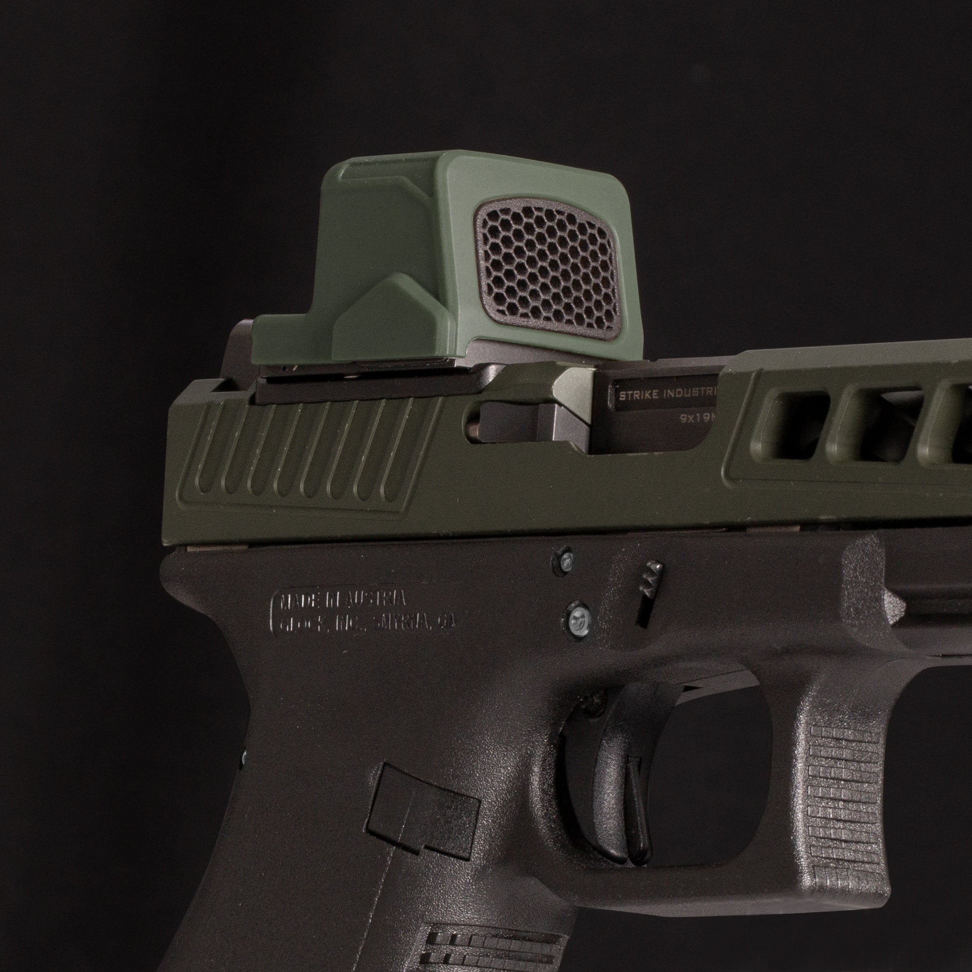 OD Green Optic Scope Cover with GlareGard Killflash Lens Installed for Holosun® EPS