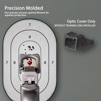 Black OpticGard Scope Cover for Trijicon® RMR HD - Rear View without Training Lens Installed