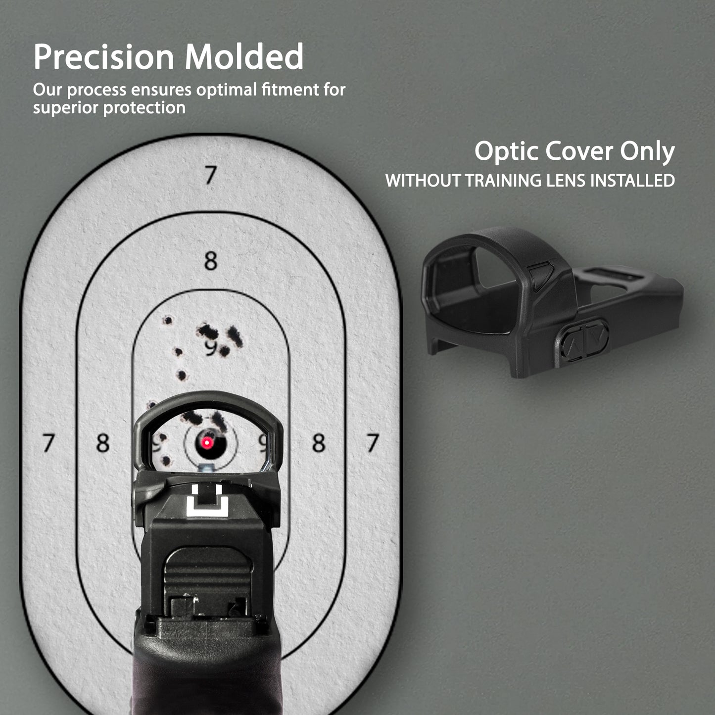 Black OpticGard Scope Cover for Vortex® Venom - Rear View WIthout Training Lens installed