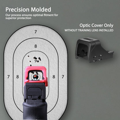 Red OpticGard Scope Cover for Holosun® 507K - Rear View Without Trianing Lens Installed